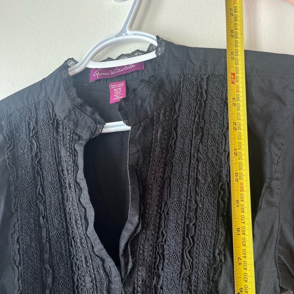 Gloria Vanderbilt witchcore gothic long sleeve button down shirt women’s medium - Picture 8 of 12